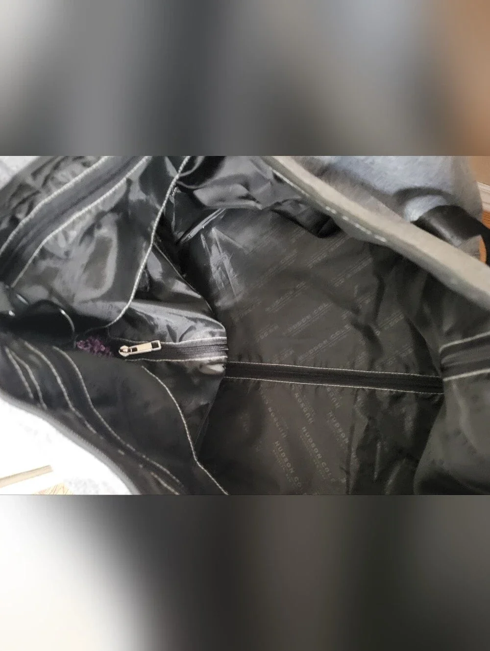 Travel Luggage Hudson Cole New York 2-in-1 Garment Bag Duffel Tote Gray